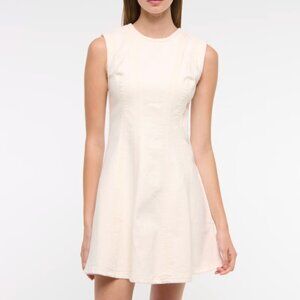Elegant Cream Sleeveless Dress